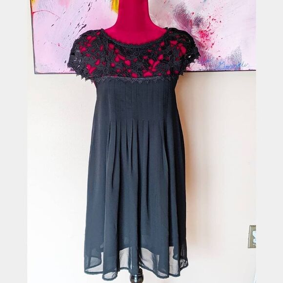 Altar'd State Black Lace Babydoll Dress Size Medium - Picture 2 of 7